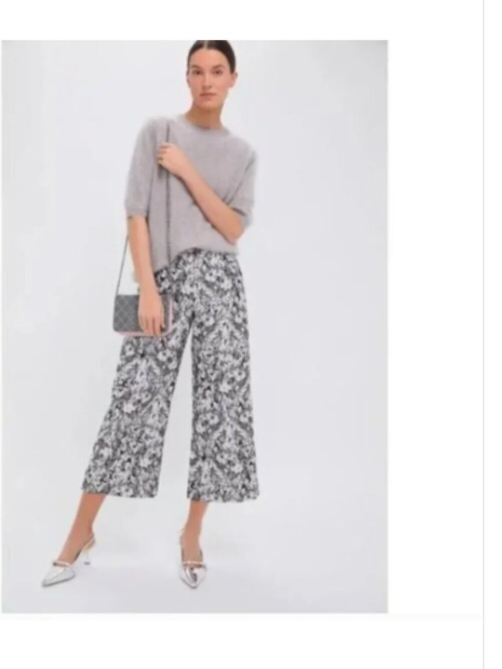 Tuckernuck Gray Gardens Jacquard Jemma Wide Leg Cropped Pants Size 8 NWT